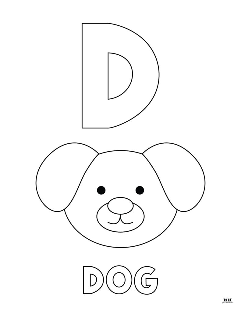 Letter d coloring pages