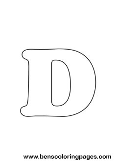 Free letter d coloring page