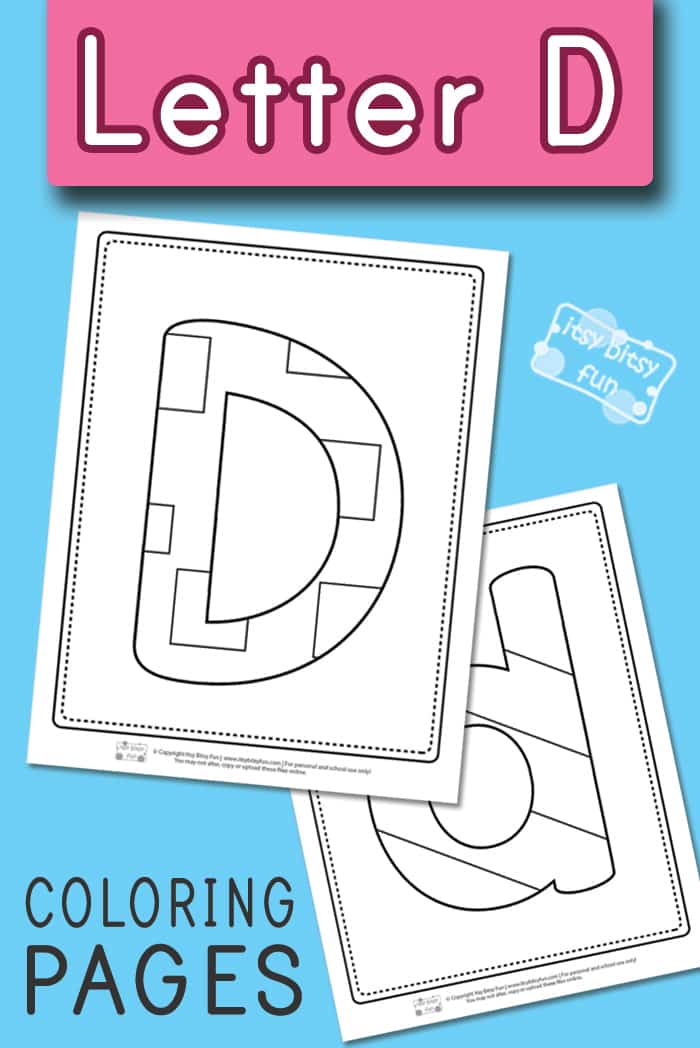 Letter d coloring pages