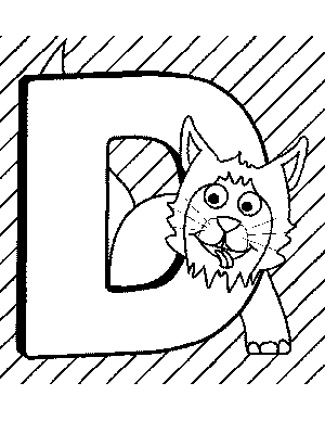 Letter d coloring page