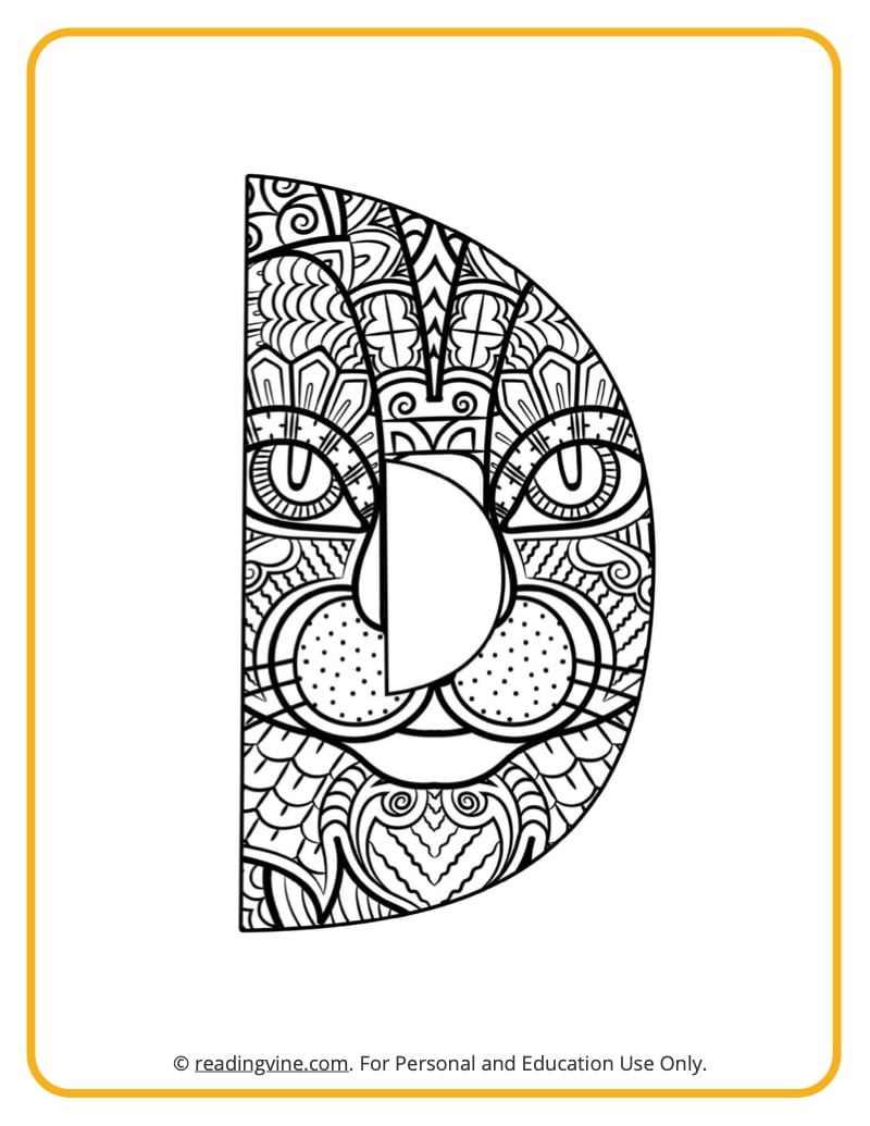 Letter d coloring pages
