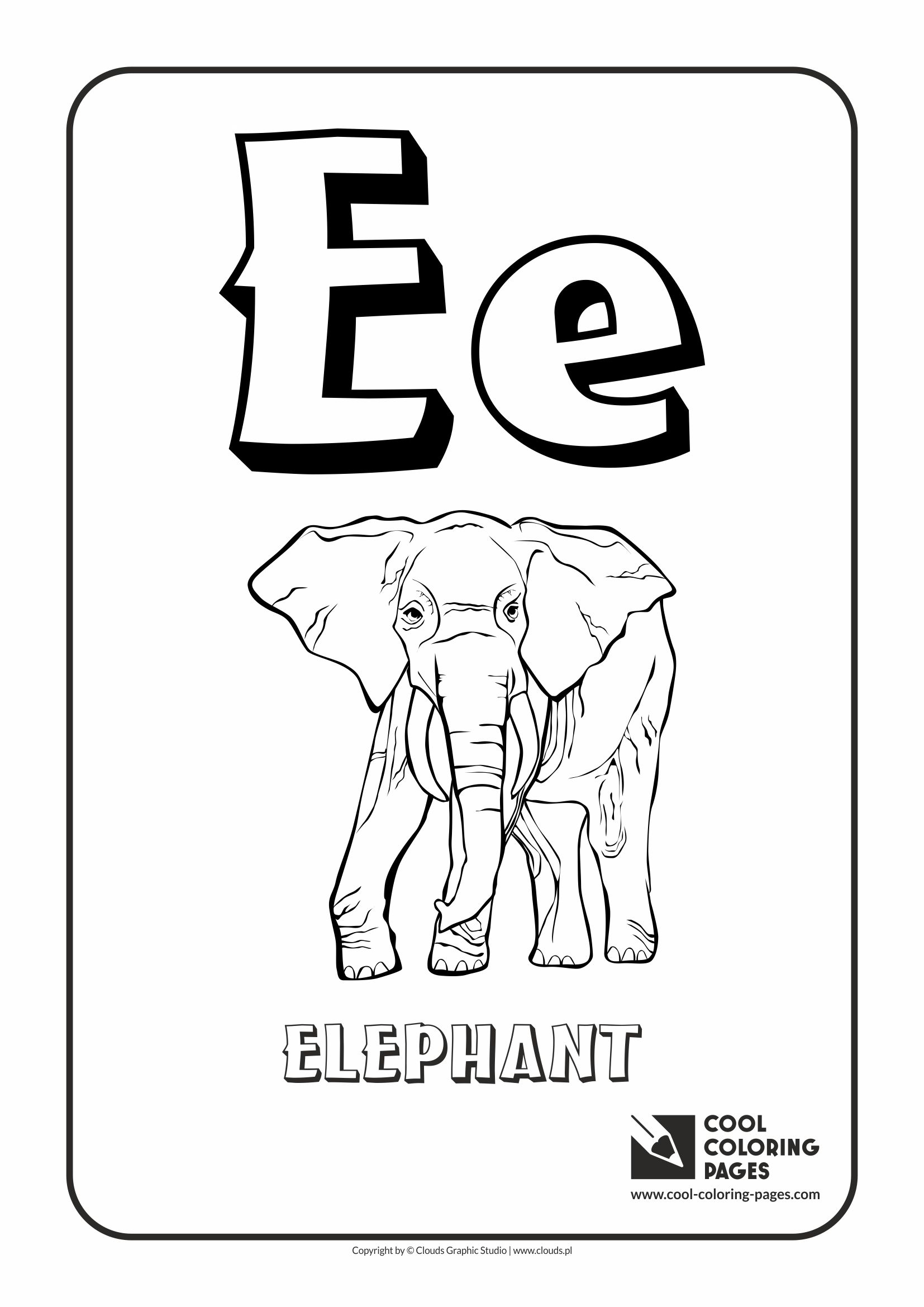 Cool coloring pages letter e
