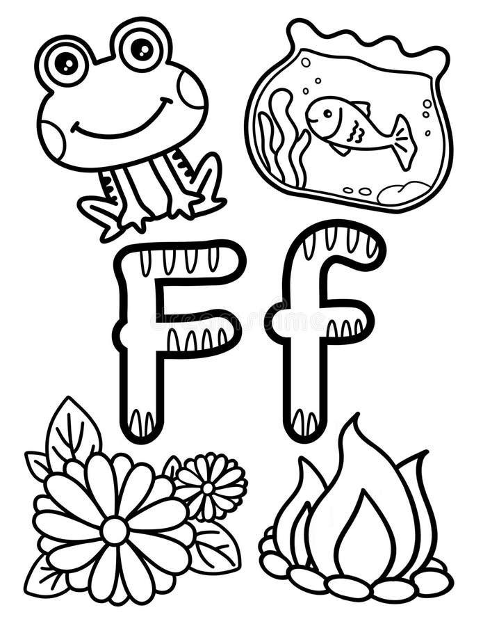 Animal alphabet f coloring page stock illustrations â animal alphabet f coloring page stock illustrations vectors clipart