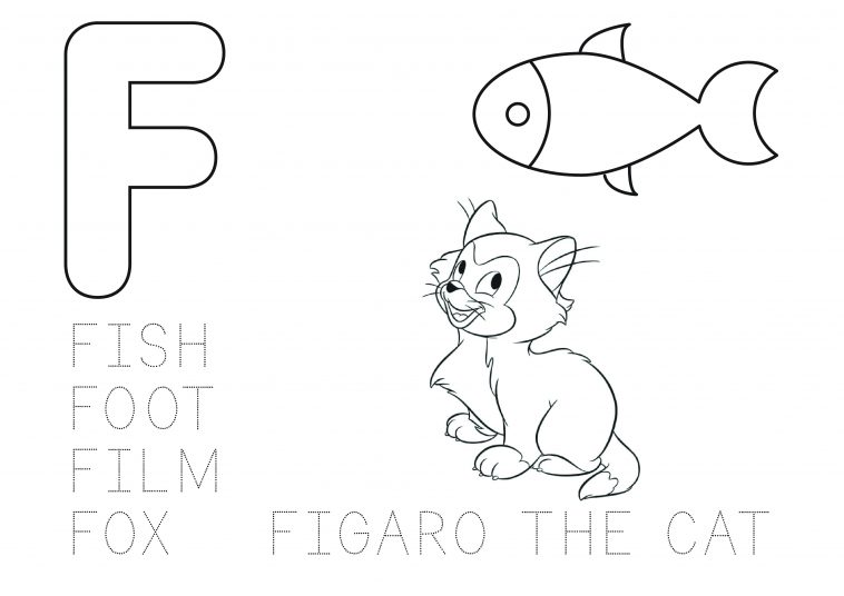 Learn the alphabet coloring page â letter f â educational printables