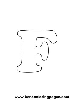 Free letter f coloring page