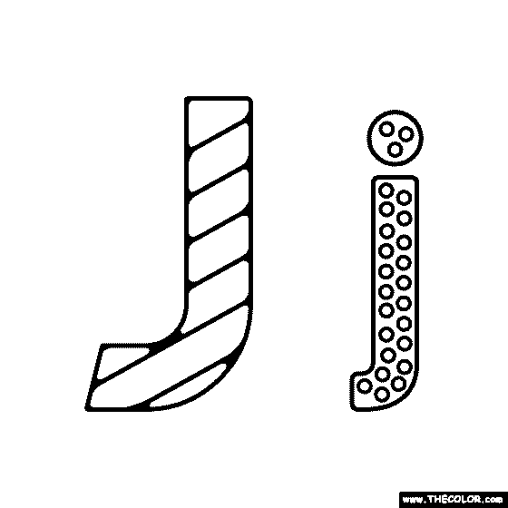 Letter j coloring page