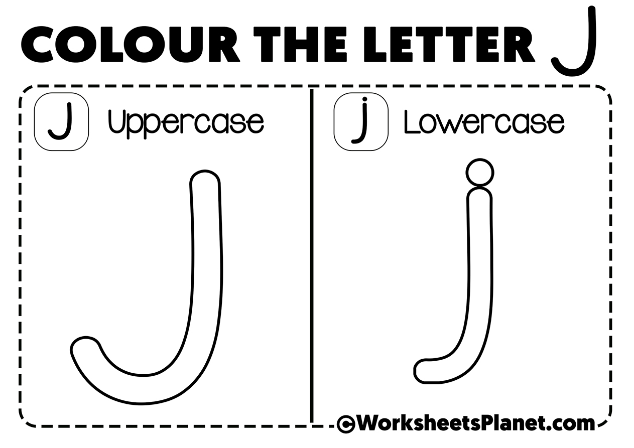Letter j for coloring