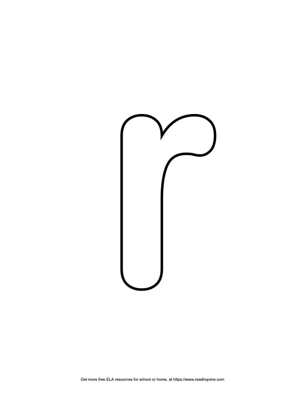 Roundish lowercase bubble letter r image