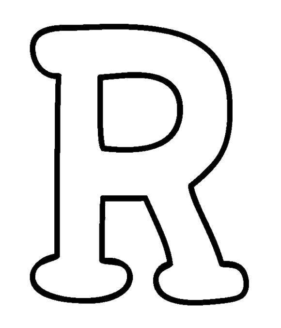 Online coloring pages coloring page letter r letters download print coloring page