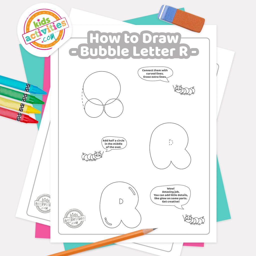 How to draw the letter r in bubble graffiti kids activities blog