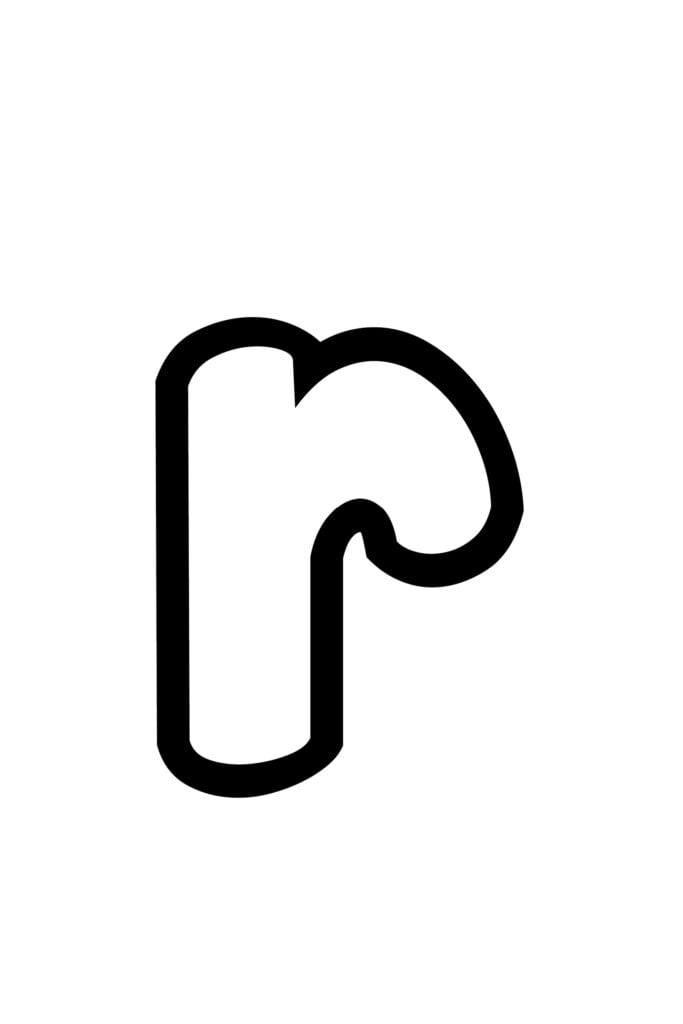 Free printable bubble letter r