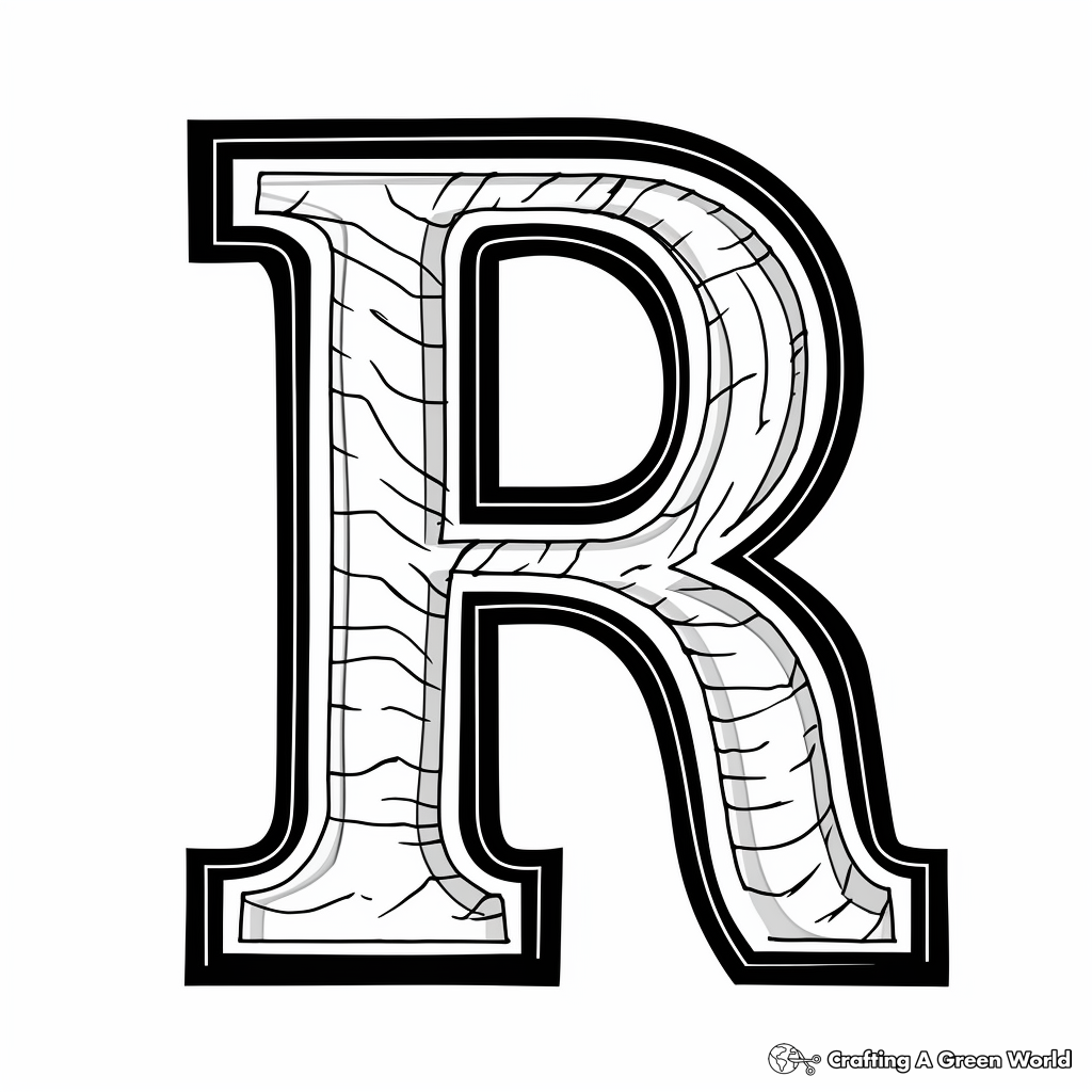 Letter r coloring pages