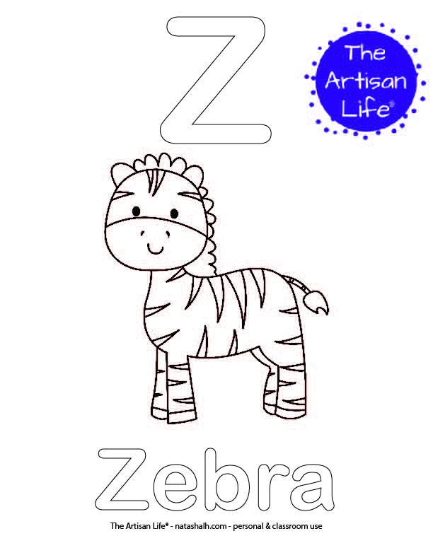 Free printable alphabet coloring pages no