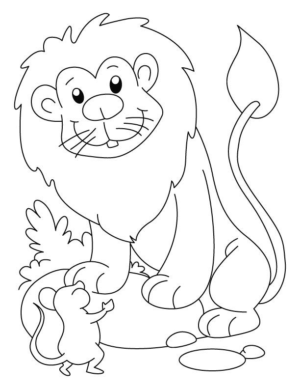 Lion mouse page daniel for preschool lion coloring pages animal coloring pages lion and the mouse