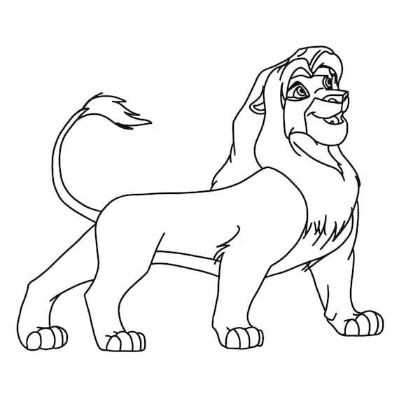 Adult simba the lion king digital files svgpdfpngjpeg the lion king coloring pages