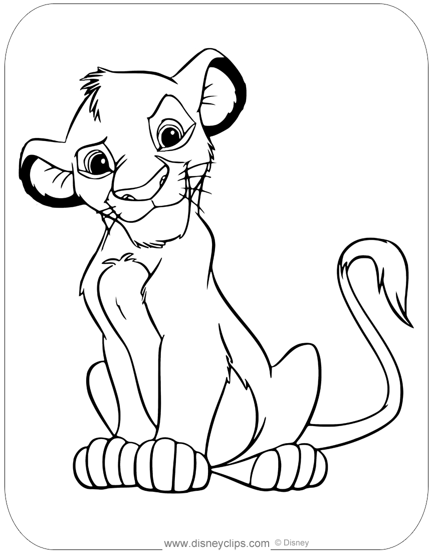 Printable the lion king coloring pages