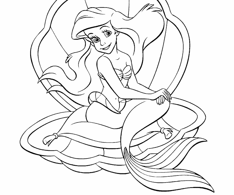 Free coloring page jun the little mermaid