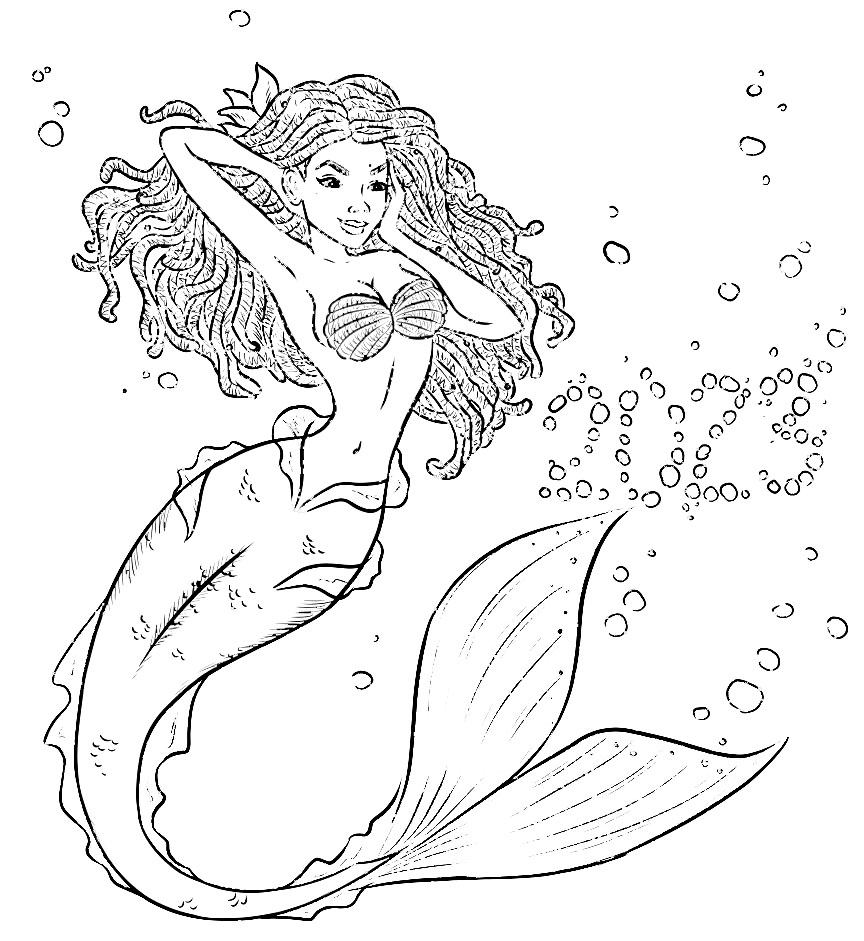 The little mermaid coloring pages â having fun with children
