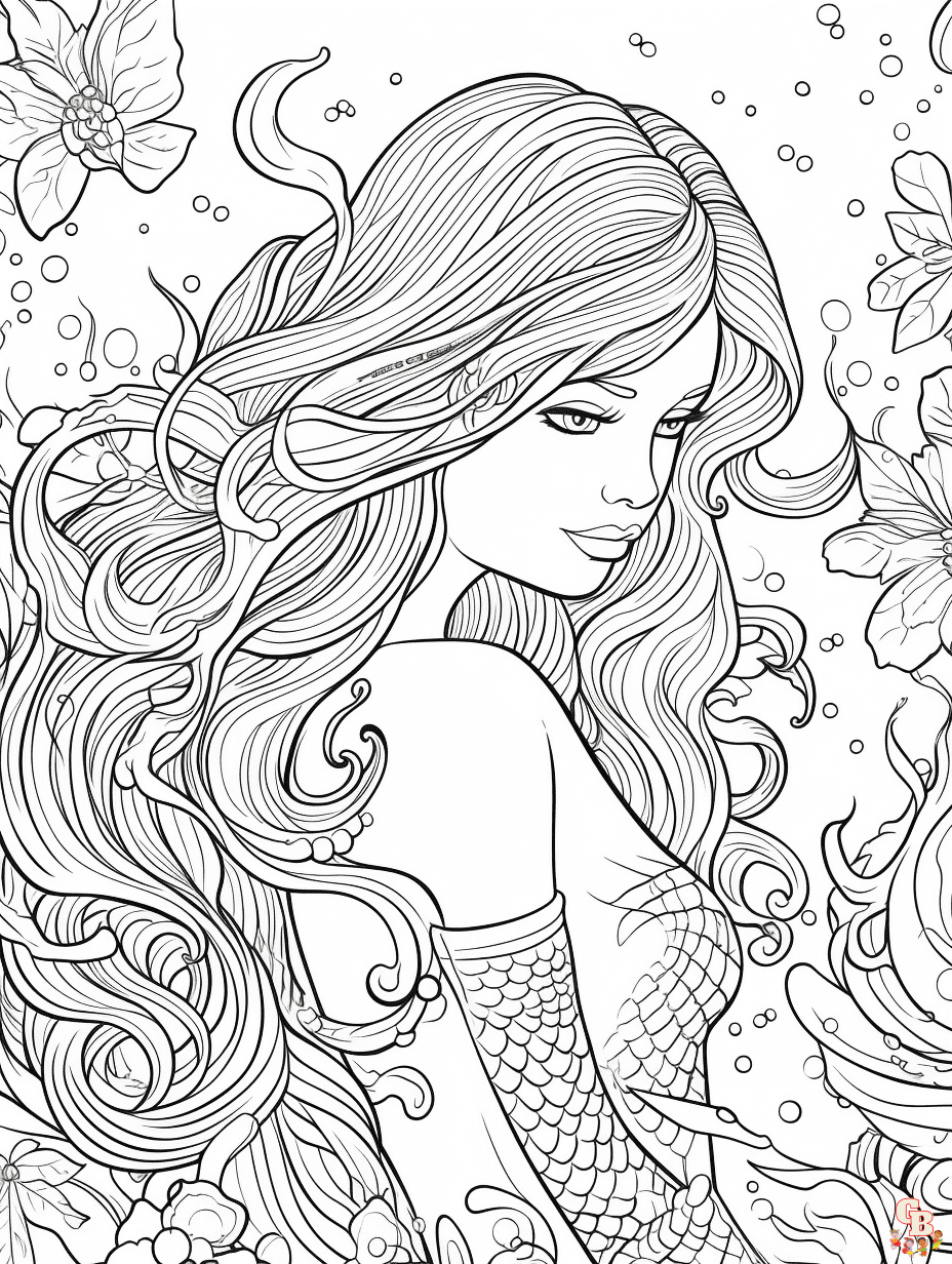 The little mermaid coloring pages