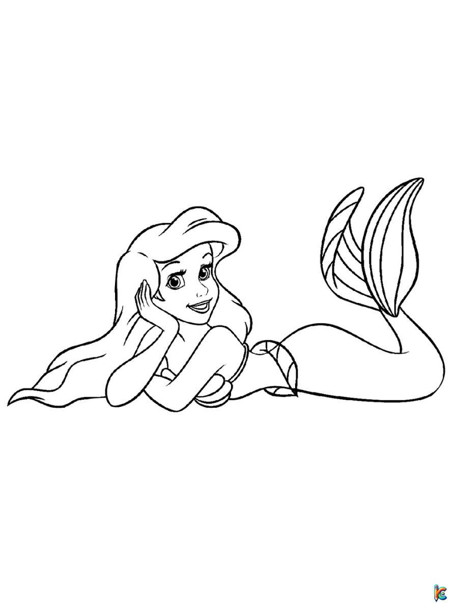 Mermaid coloring pages â