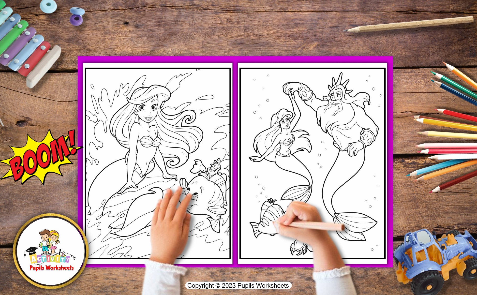 Ariel the little mermaid coloring pages