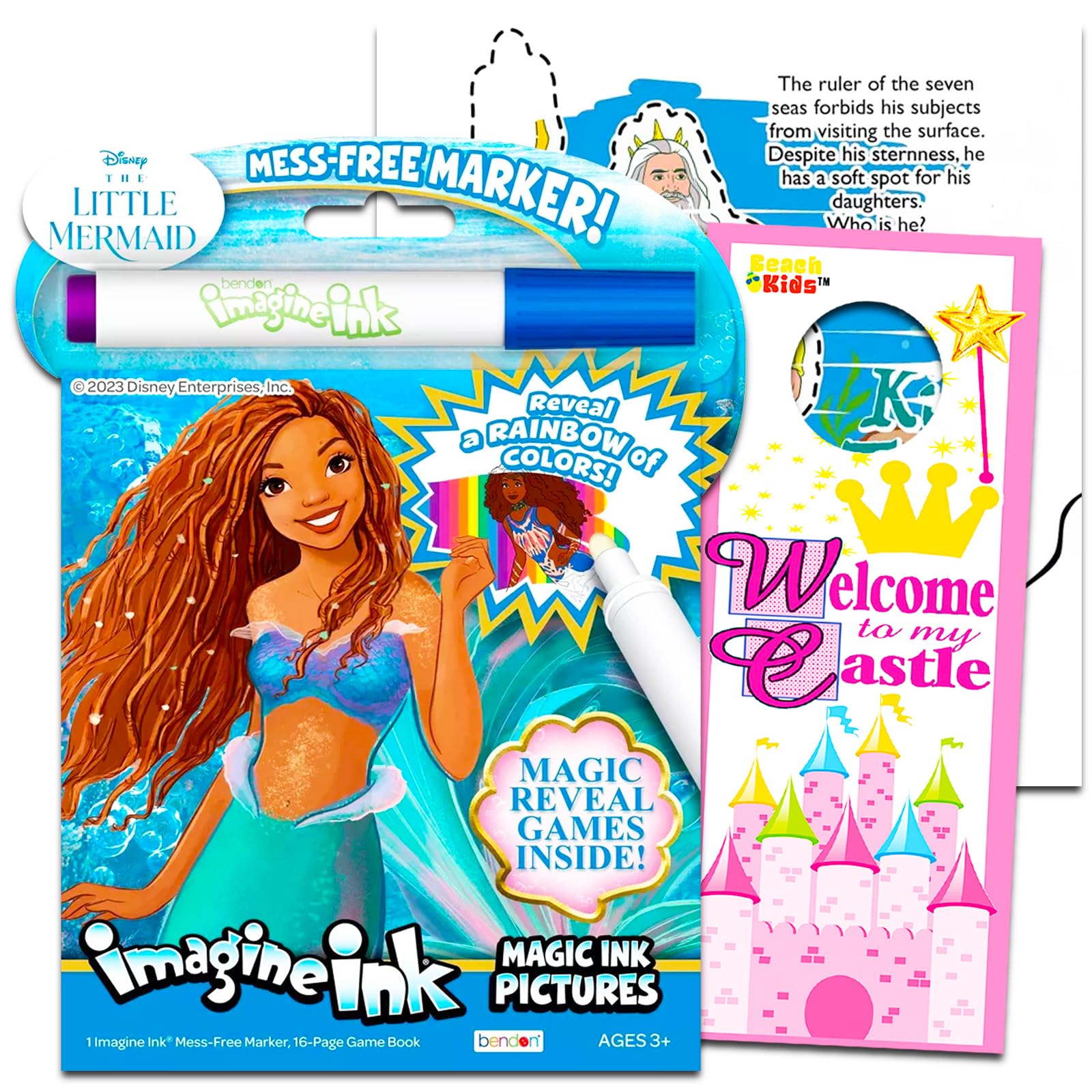 Disney little mermaid mess free coloring books for kids