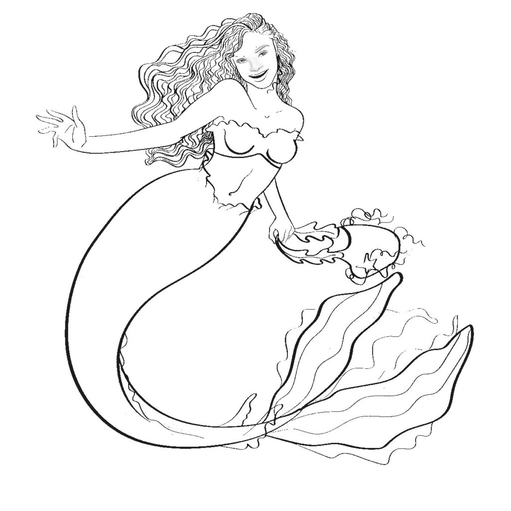 The little mermaid coloring pages â having fun with children
