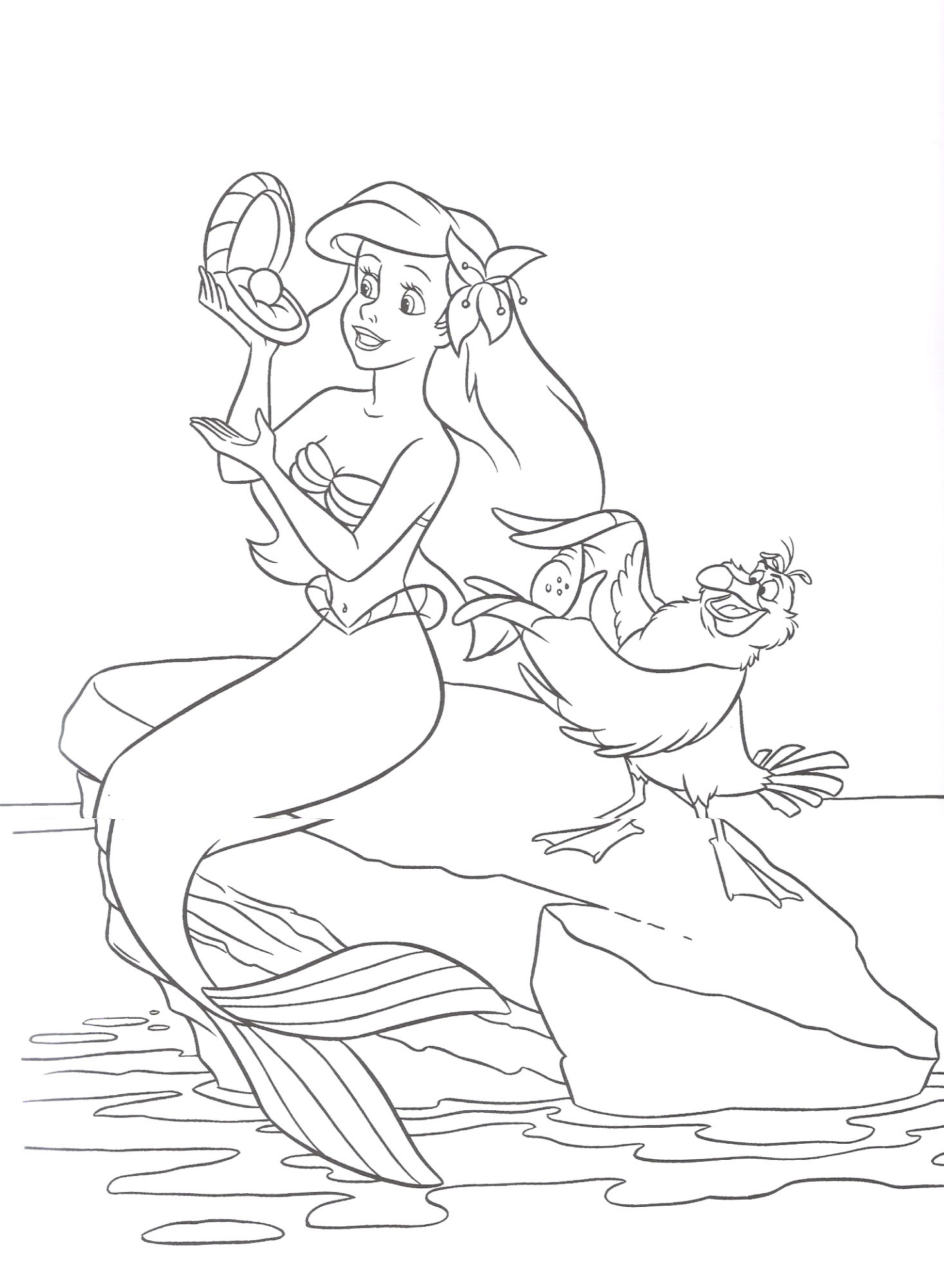Free printable little mermaid coloring pages for kids