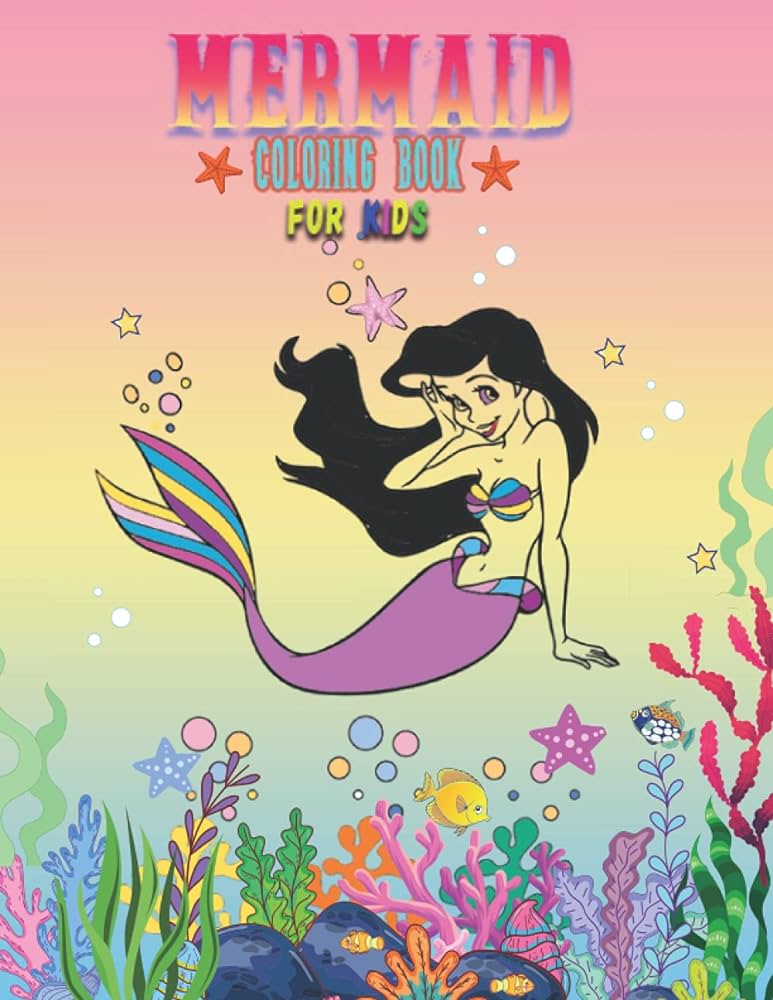 Mermaid coloring book for kids little mermaid coloring book for kids ages