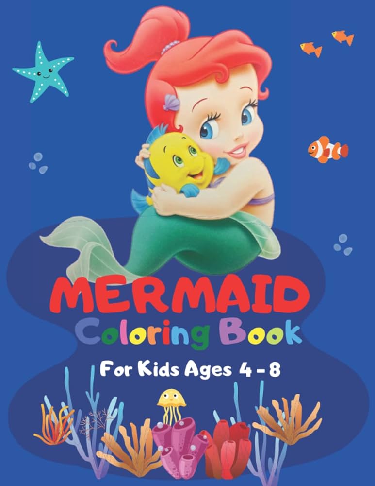 Mermaid coloring book childrens coloring pages coloring books for girls and boys unique beautiful mermaids to color for kids ages