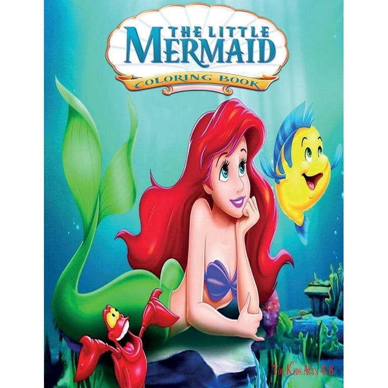 The little mermaid coloring book for kids coloring pages for kids ages