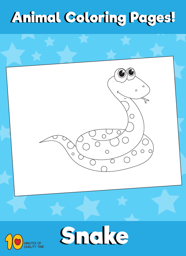 Snake coloring page â animal coloring pages â minutes of quality time