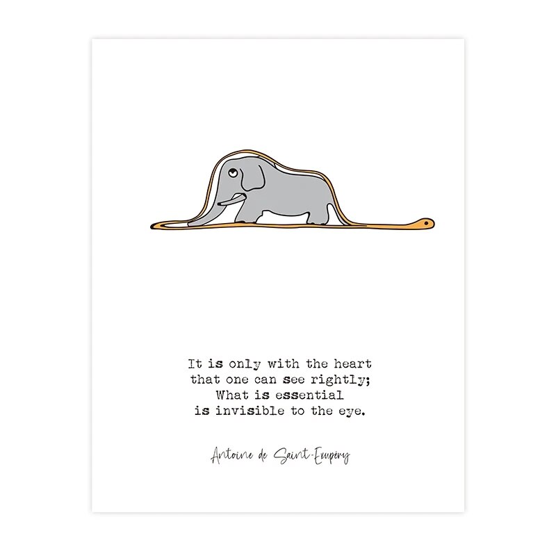Little prince watercolor poster painting canvas little prince
