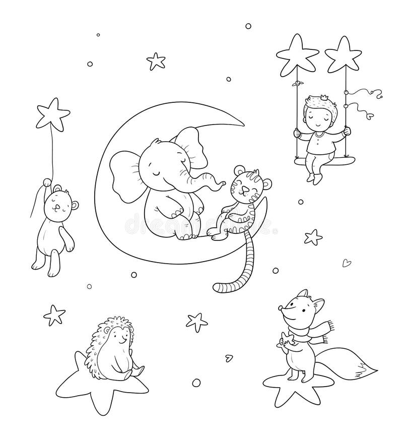 Little prince moon stock illustrations â little prince moon stock illustrations vectors clipart