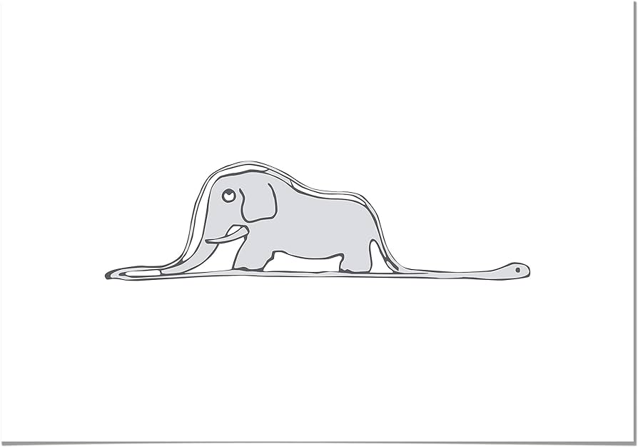 Panorama canvas the little prince snake and elephant x cm