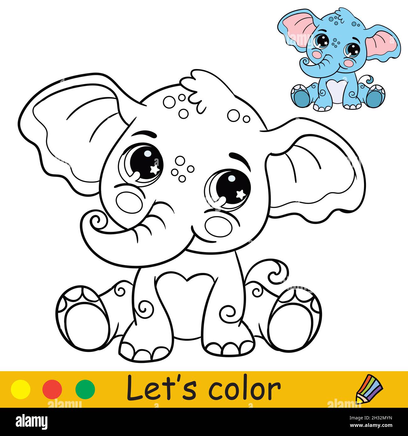 Elephant illustration book hi