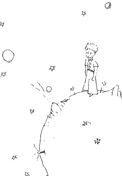 Coloring page the little prince by saint