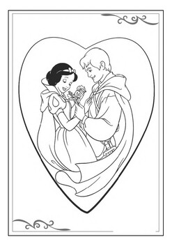Printable disney princess snow white and the seven dwarfs coloring pages pdf