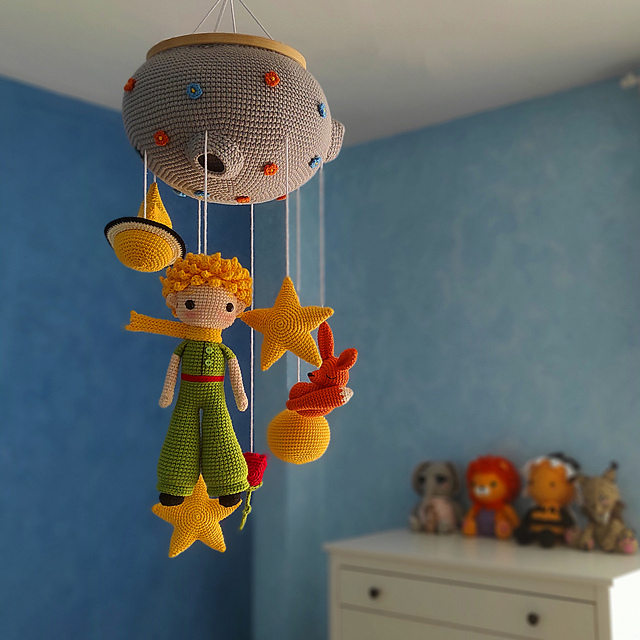 The little prince mobile pattern by eva peãafiel