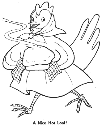 Little red hen coloring pages for kids