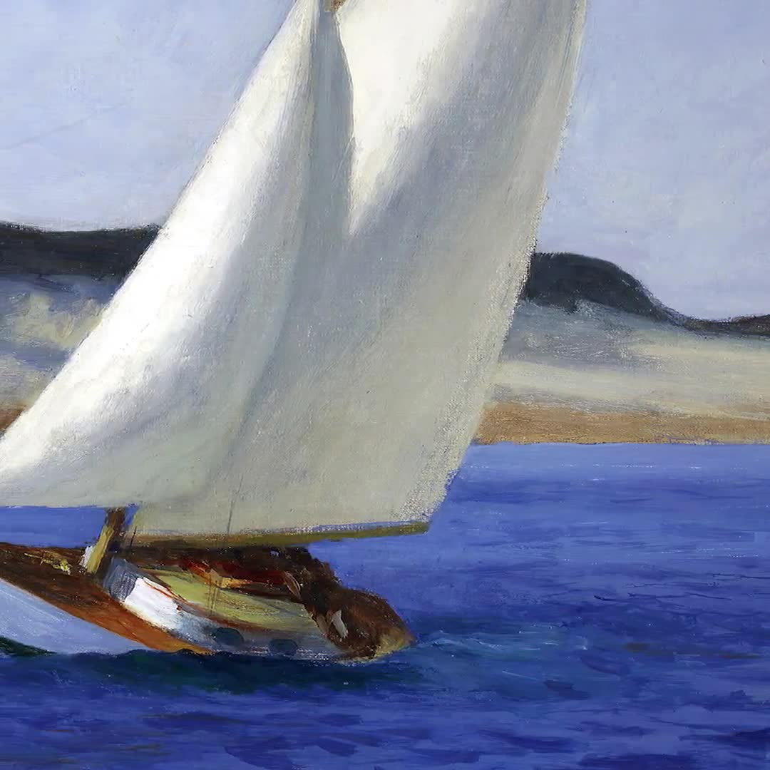 Edward hopperthe long legseaside sailboatcoastal scenerycanvas printcanvas art canvas wall artextra large canvas artlarge canvas p