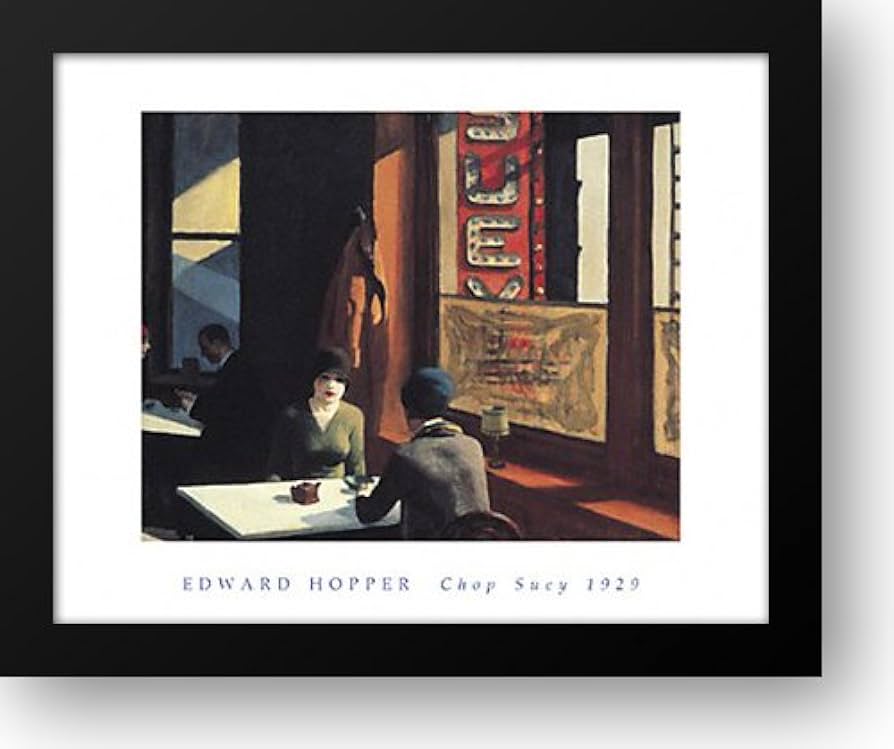 Edward hopper framed art print x chop suey artwork posters prints