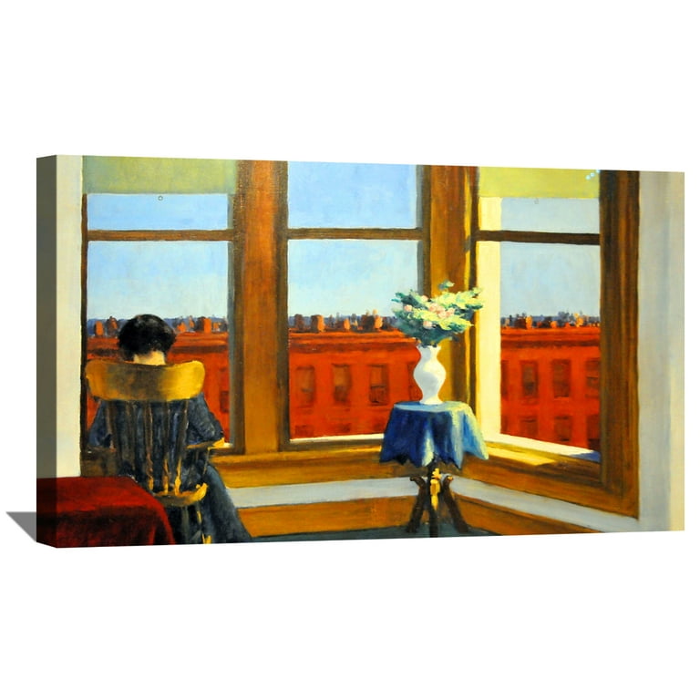 Edward hopper painting art print room in brooklyn canvas art framed wall art
