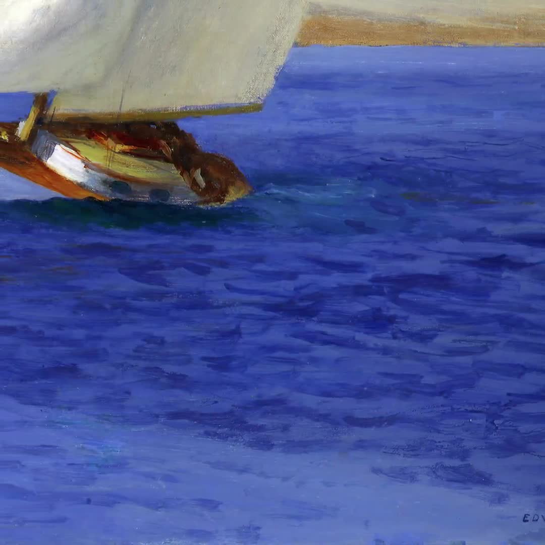 Edward hopperthe long legseaside sailboatcoastal scenerycanvas printcanvas artcanvas wall artlarge wall artframed wall artp
