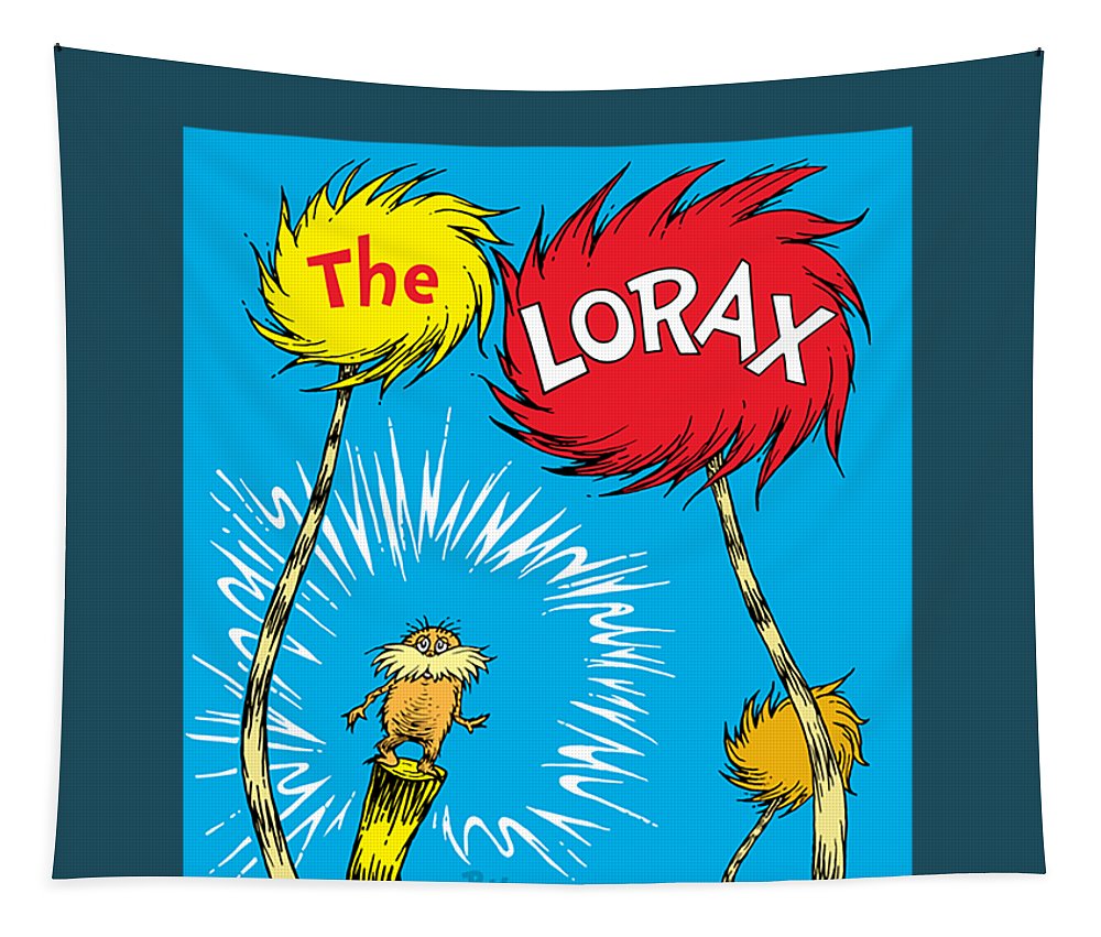 Dr seuss the lorax book cover tapestry by ilyane arlaja