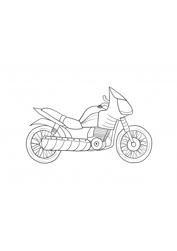 Motorbikes to print and color for free