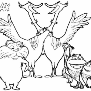 Lorax coloring pages printable for free download