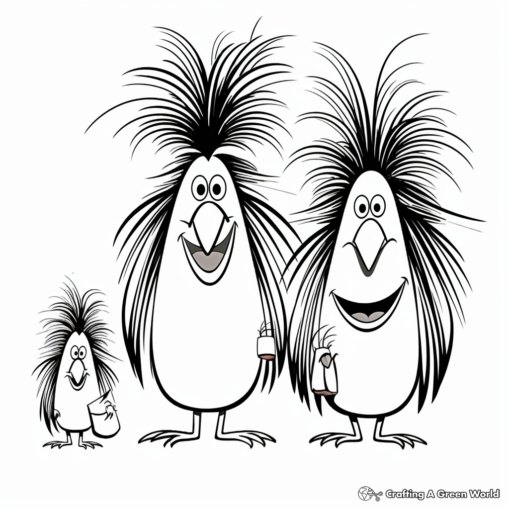 Penguin family coloring pages