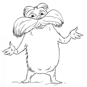 Lorax coloring pages printable for free download