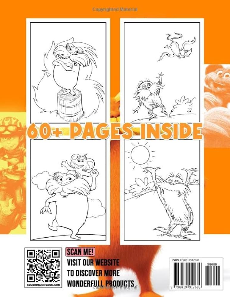 The lorax coloring book color and have fun together with different beautiful pictures inside great gifts for your friends and homies to be creative thompson amy thompson kitap